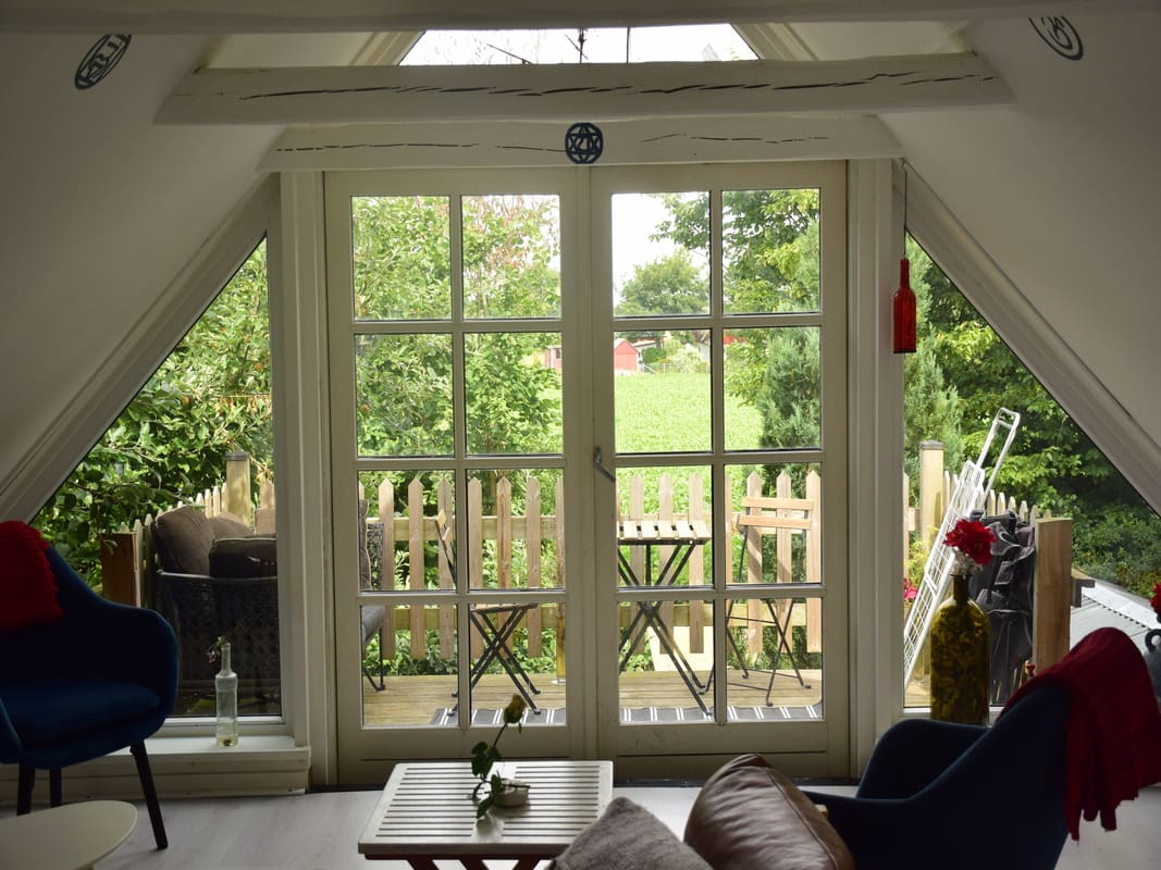 Lounge and Balcony at Yogi Living Guesthouse, Sweden